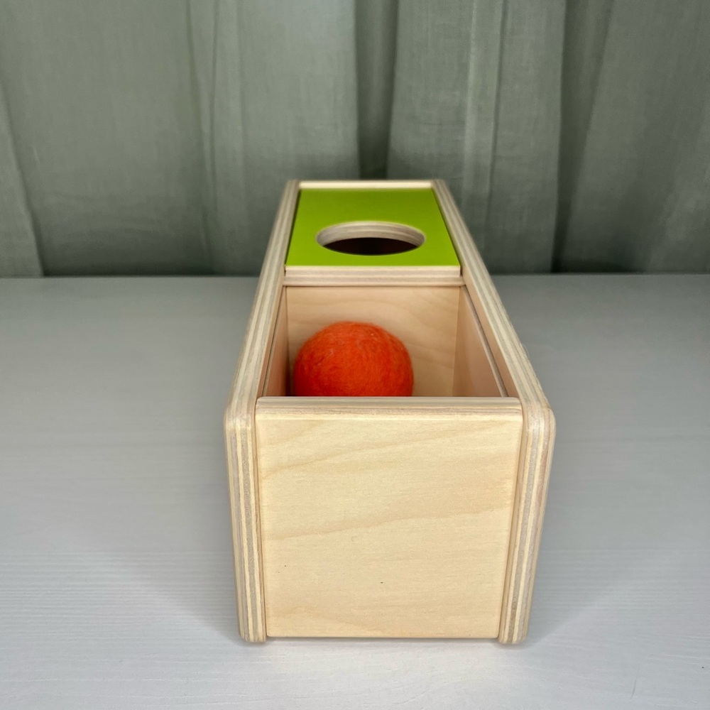 Lovevery Sliding Top Drop Box with Felt Ball from the Thinker Kit Months 11-12 - Picture 5 of 5
